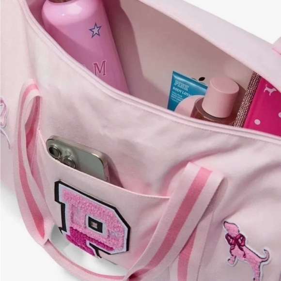 PINK Victoria's Secret/ LoveShackFancy Pink Embroidered Patch Set - Picture 2 of 4